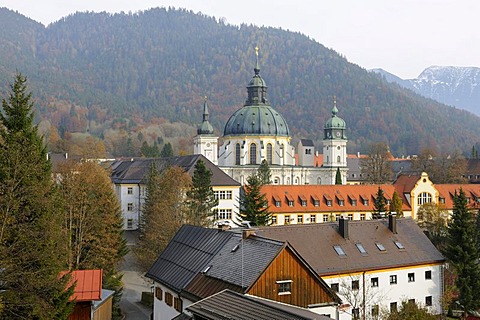 Benedictine monastery Kloster Ettal, Ettal, Graswangtal, Bavaria, Germany, Europe