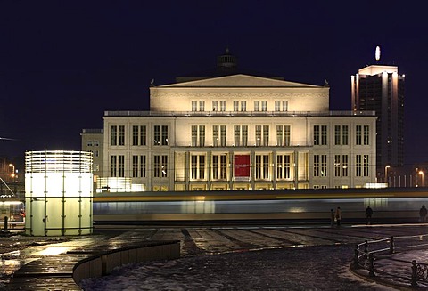 Opera, Augustusplatz Square, Leipzig, Saxony, Germany, Europe