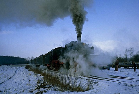 Steam train excursion near Warstein, North Rhine-Westphalia, Germany, Europe