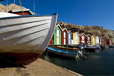 Wooden houses, Smoegen, west coast, Sweden, Scandinavia, Europe