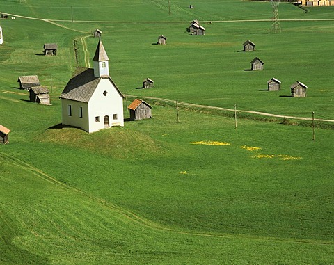 Chapel on a field, East Tyrol, Austria, Europe