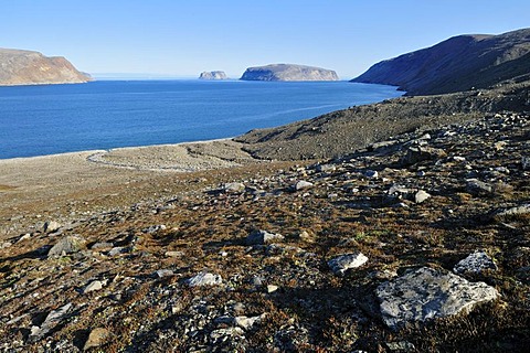 Rocky mountain at Sunnshine Fjord, Baffin Island, Nunavut, Canada, Arctic