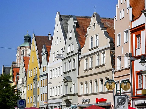 Gable, historic centre, Ingolstadt on Danube River, Bavaria, Germany, Europe