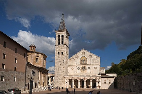 Duomo Santa Maria Assunta, cathedral, Spoleto, Umbria, Italy, Europe, PublicGround