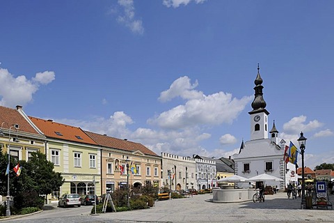 Schranne old town hall, main square of Gmuend, Waldviertel region, Lower Austria, Austria, Europe