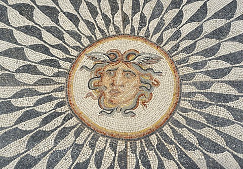 Roman mosaic in the Palazzo Massimo, National Museum of Rome, Lazio, Italy, Europe