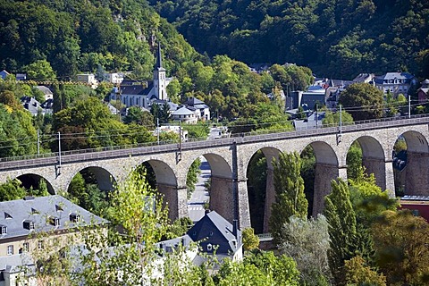 Petrusse Valley, Corniche, Alzette, Luxembourg, Europe