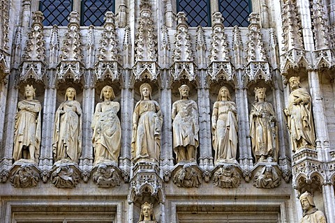 Town hall on the Grote Markt, Grand Place, Brussels, Belgium, Europe