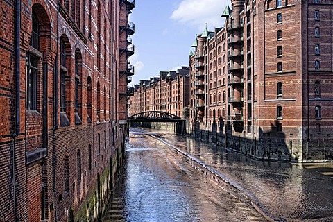 Speicherstadt, warehouse district, Hamburg, Germany, Europe