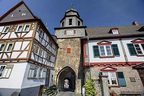 Entrance to Castle Braunfels, Braunfels, Hesse, Germany, Europe