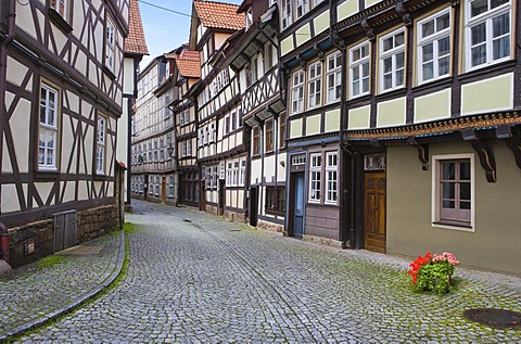 Street in Hannoversch Muenden, Hesse, Germany, Europe