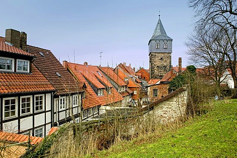 Townscape of Hildesheim, Lower Saxony, Germany, Europe