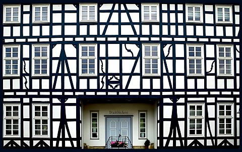 Town library in Korbach, Hesse, Germany, Europe