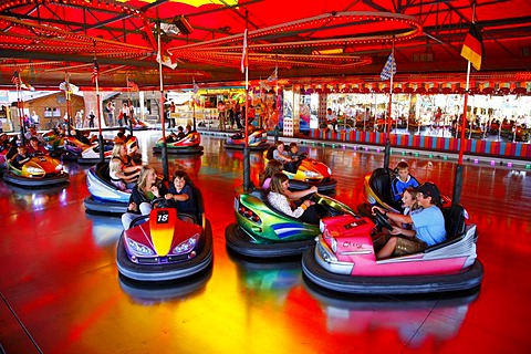 Bumper cars, folk festival, Muehldorf am Inn, Bavaria, Germany, Europe