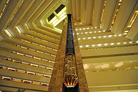 Interior, elevator, Hotel Doha Sheraton, Doha, Qatar, Persian Gulf, Middle East, Asia