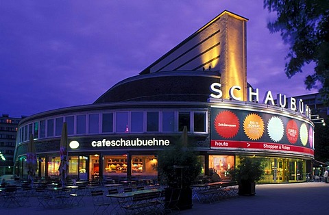 Schaubuehne theater at Lehniner Platz square, architecture of the 20s by the architect Erich Mendelsohn, restored in 1981 by Juergen Sawade, Kurfuerstendamm avenue, Berlin, Germany, Europe