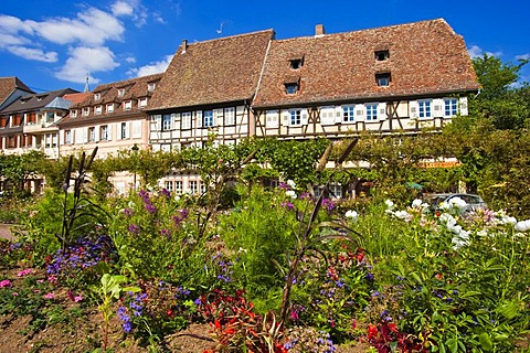 Quai Anselmann, Wissembourg, Vosges du Nord nature park, Vosges mountains, Alsace, France, Europe