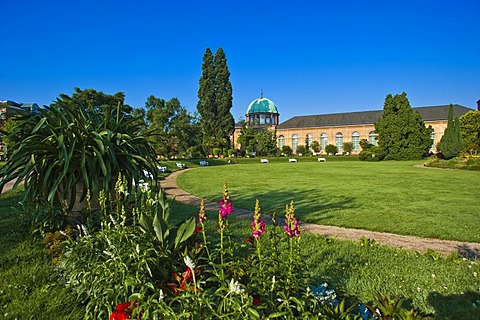 Orangery in the Botanical Garden, castle gardens, Karlsruhe, Baden-Wuerttemberg, Germany, Europe