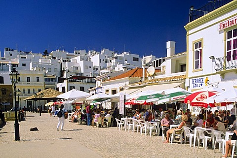 Street restaurants, Albufeira, Algarve, Portugal, Europe