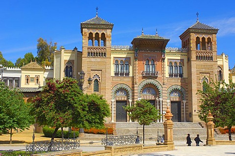 Museum of Popular Arts and Customs "Mudejar Pavilion" in Maria Luisa Park, Seville, Andalusia, Spain, Europe