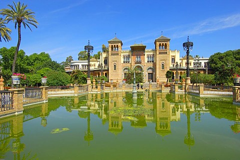 Museum of Popular Arts and Customs "Mudejar Pavilion" in Maria Luisa Park, Seville, Andalusia, Spain, Europe