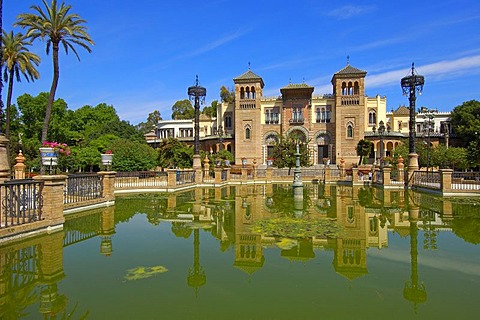 Museum of Popular Arts and Customs "Mudejar Pavilion" in Maria Luisa Park, Seville, Andalusia, Spain, Europe