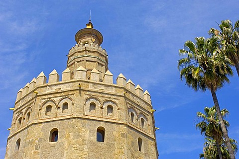 Torre del Oro, Sevilla, Andalusia, Spain, Europe