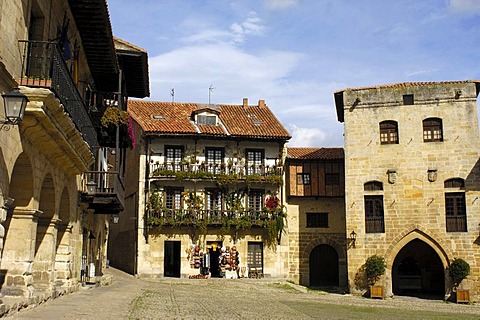 Ramon Pelayo Square, Santillana del Mar, Cantabria, Spain, Europe