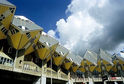 Futuristic cube houses, architect Piet Bloom, Rotterdam, South Holland, Netherlands, Europe