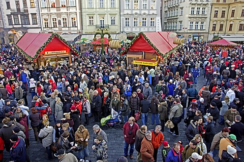 Christmas Market, Old Town Square, Prague, Czech Republic, Europe