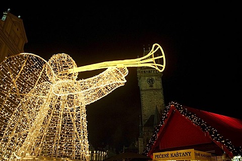 Christmas Market, Old Town Square, Prague, Czech Republic, Europe