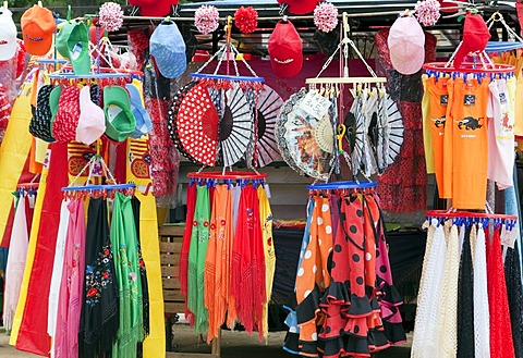 Kiosk with souvenirs in Seville, Spain, Andalucia, Spain, Europe