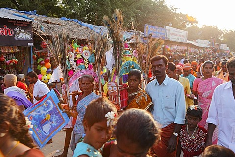 Hindu pilgrims, Thaipusam Festival in Palani, Tamil Nadu, Tamilnadu, South India, India, Asia