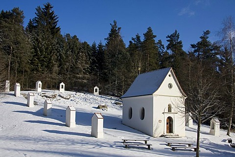 Dreitrittenkapelle chapel, Stetten am Kalten Markt, Sigmaringen, Baden-Wuerttemberg, Germany, Europe