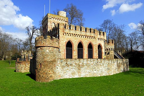 Mosburg ruin in the park of Biebrich Castle, Wiesbaden-Biebrich, Hesse, Germany, Europe