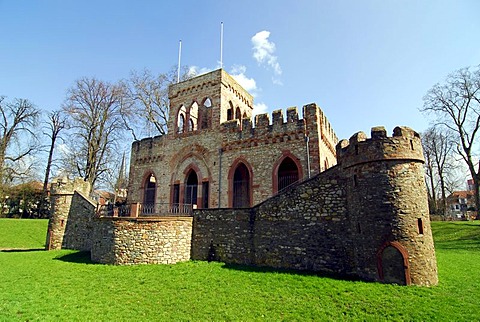 Mosburg ruin in the park of Biebrich Castle, Wiesbaden-Biebrich, Hesse, Germany, Europe