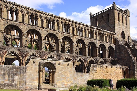 Ruins of the Augustinian abbey of Jedburgh, Scottish Borders, Scotland, United Kingdom, Europe