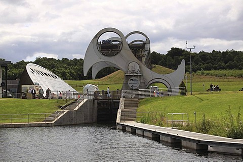 Falkirk Wheel, rotating boat lift, Falkirk, Scotland, United Kingdom, Europe