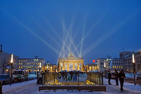 New Years Eve 2009 at the Brandenburg Gate, Berlin, Germany, Europe