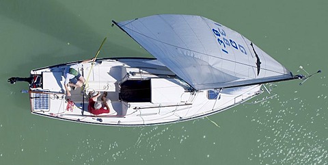 Sailboat, from above