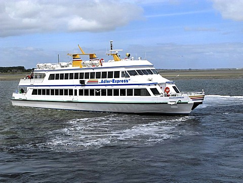 Ferry boat Adler Express, island of Amrum, Germany, Schleswig-Holstein, Europe