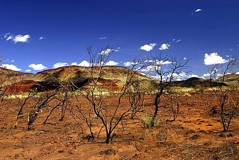 Australian red outback landscape, Hamersley Ranges, Pilbara, Northwest Australia