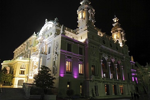 Casino and Opera House, architect Charles Garnier, Principality of Monaco, the Cote d'Azur, Mediterranean, Europe