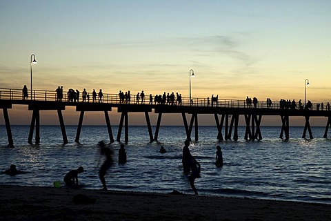 Sunset at the pier of Glenelg, Adelaide, South Australia, Australia