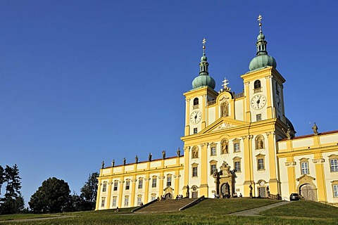 Baroque Basilica Minor, Church of Visitation of Virgin Mary, at Svaty Kopecek near Olomouc, Czech Republic, Europe