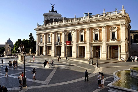 Palazzo Nuovo, Piazza del Campidoglio Capitol Square, Rome, Lazio, Italy, Europe