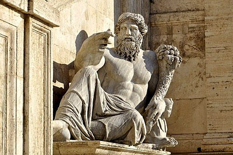 Statue of the Nile river god, Palazzo Senatorio Senators' Palace, Piazza del Campidoglio Capitol Square, Rome, Lazio, Italy, Europe