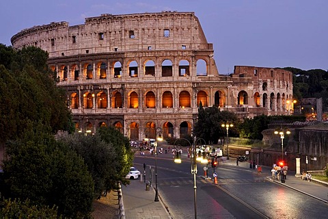 Colosseum, Via dei Fori Imperiali, Rome, Lazio, Italy, Europe