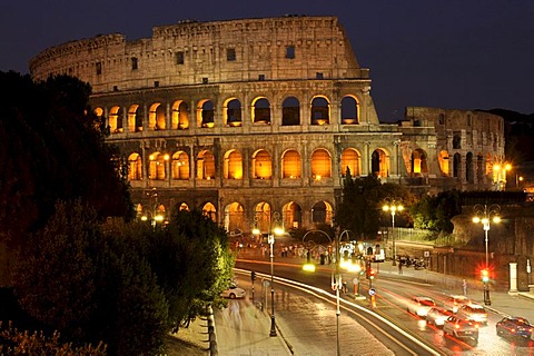 Colosseum, Via dei Fori Imperiali, Rome, Lazio, Italy, Europe