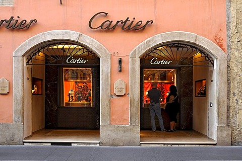 Cartier jewelry store, Via dei Condotti, Rome, Lazio, Italy, Europe